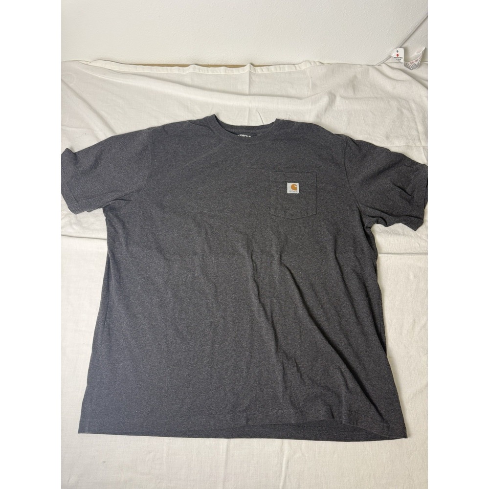 Carhartt Shirt Mens XXL Grey Pocket T Relaxed Fit Loose Original Work Crewneck
